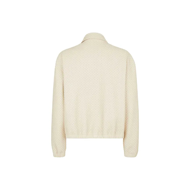 FENDI Selleria Leather Jacket Men's White-1
