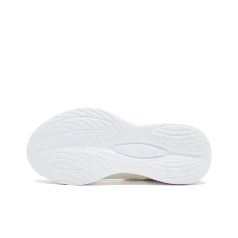 QIAODAN Cushioning, Slip Resistant, And Abrasion Resistant Low Top Casual Running Shoes Women's White Orange-4