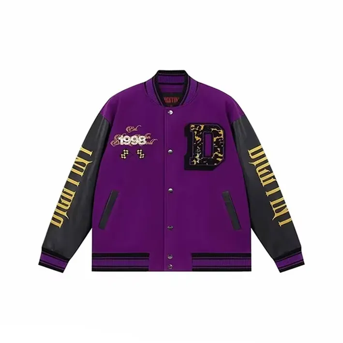 Universal Templates Baseball Jacket Unisex Purple-1