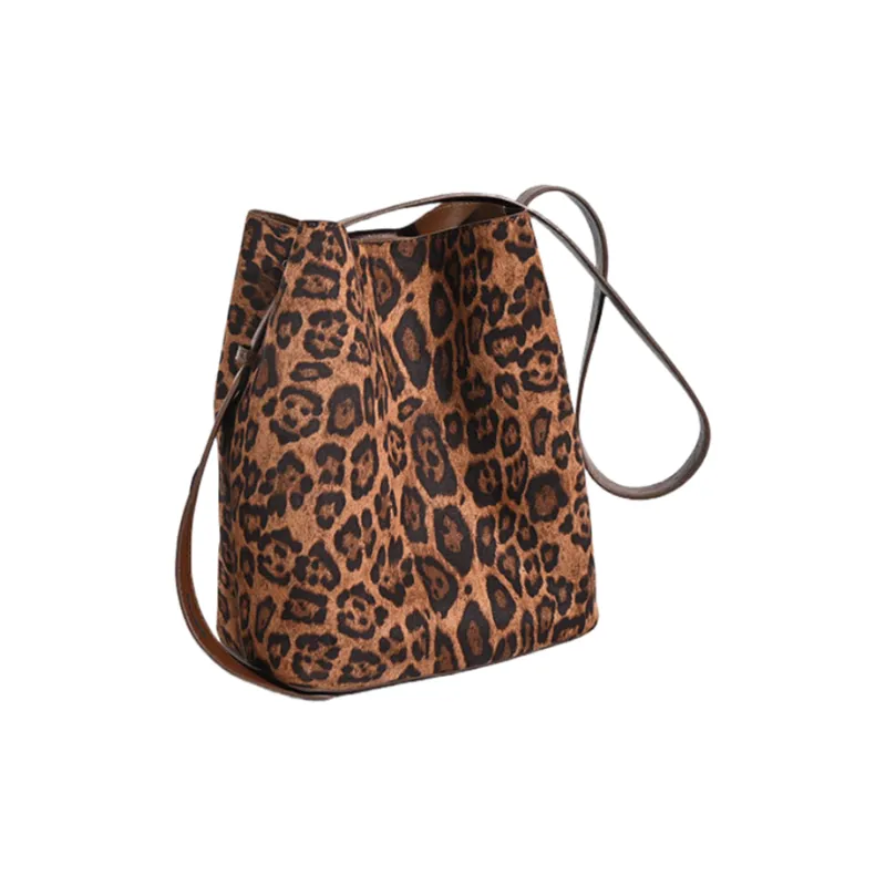 NOMK Suede Crossbody Bag Regular Women's Large Leopard Print/Small Leopard Print/Black/Brown-2