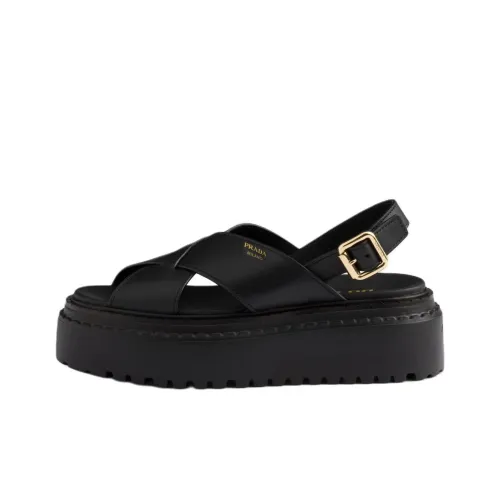 PRADA One Strap Sandals 5.5cm Women's Black