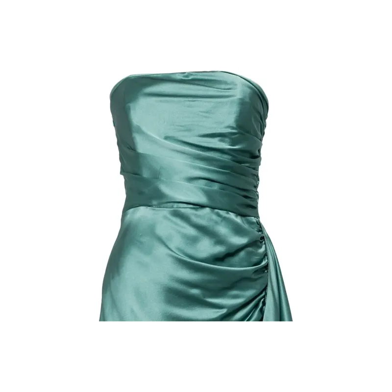 Michelle Mason Draped Strapless Silk Mini Dress-2