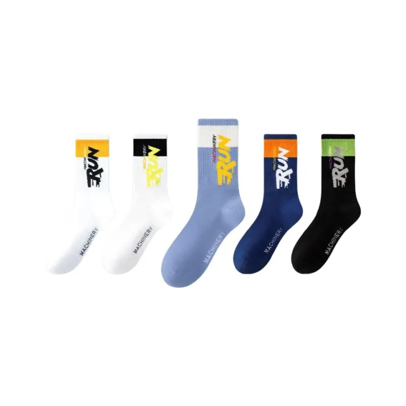 Cotton Gene Mid Calf Socks Men's 5 Pack-8