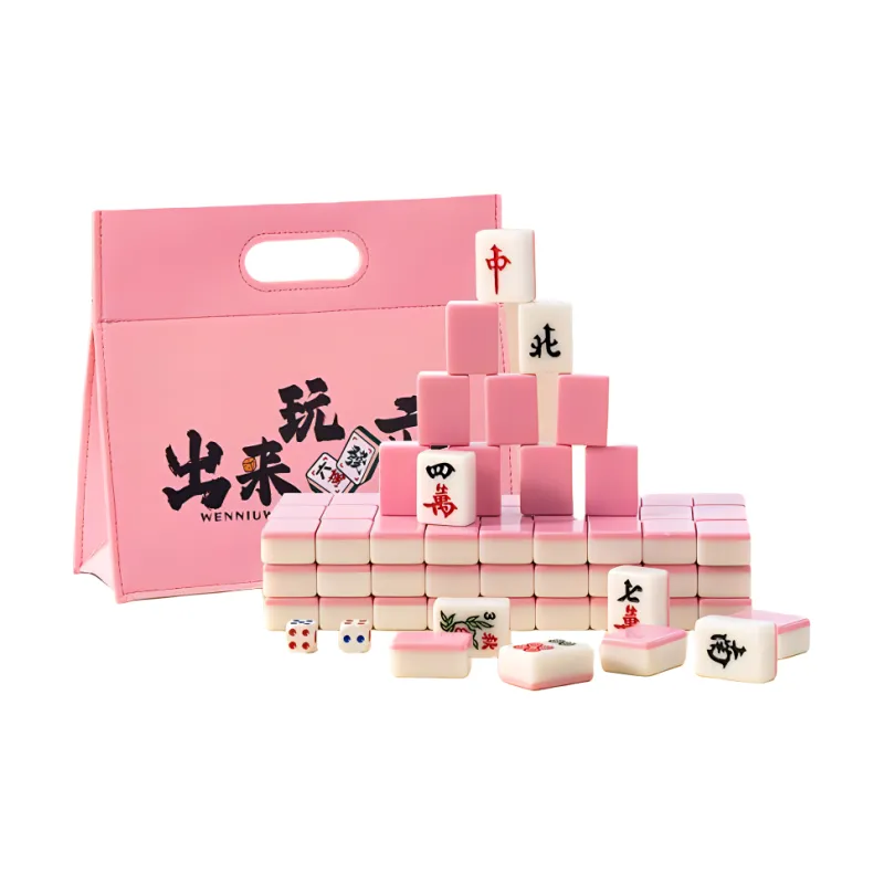 Lezhi By Me Mini Mahjong Tiles Travel Dormitory Portable Room Size Hand Cranked Board Games-0