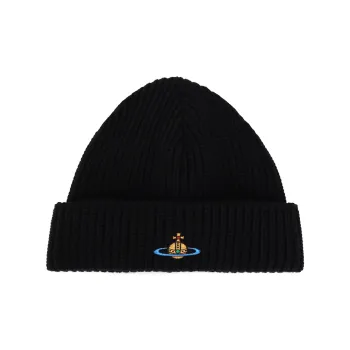 Vivienne Westwood Orb Embroidered Knitted Beanie