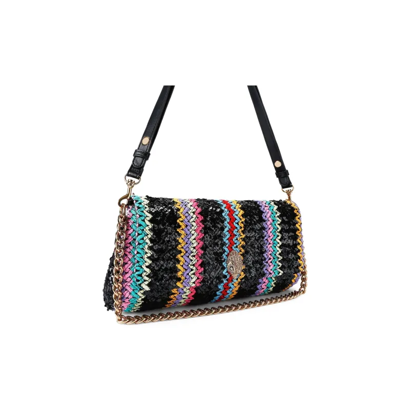Kurt Geiger London Kensington Sequins Shoulder Bag Women's Black & Multicolor-1