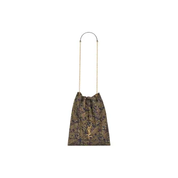 SAINT LAURENT Jamie Silk Shoulder Bag Unisex Marine Blue & Multicolor