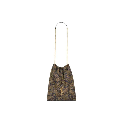 SAINT LAURENT Jamie Silk Shoulder Bag Unisex Marine Blue & Multicolor