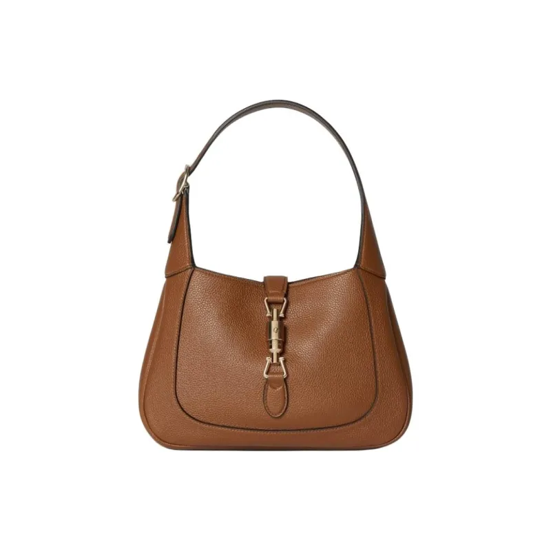 GUCCI Jackie 1961 Calfskin Shoulder Bag Small Size Unisex Brown-1