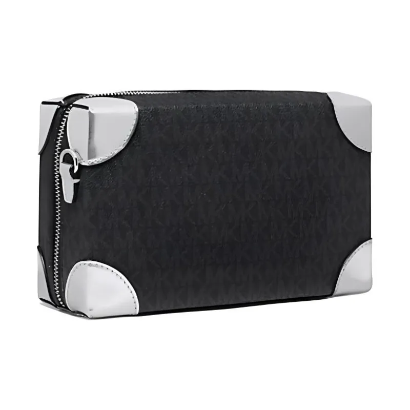 MICHAEL KORS Coated Canvas Shoulder Bag Small Size Women's Black-1