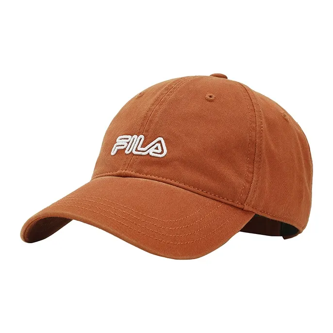 FILA Cotton Baseball Caps Men's Caramel Yellow-0