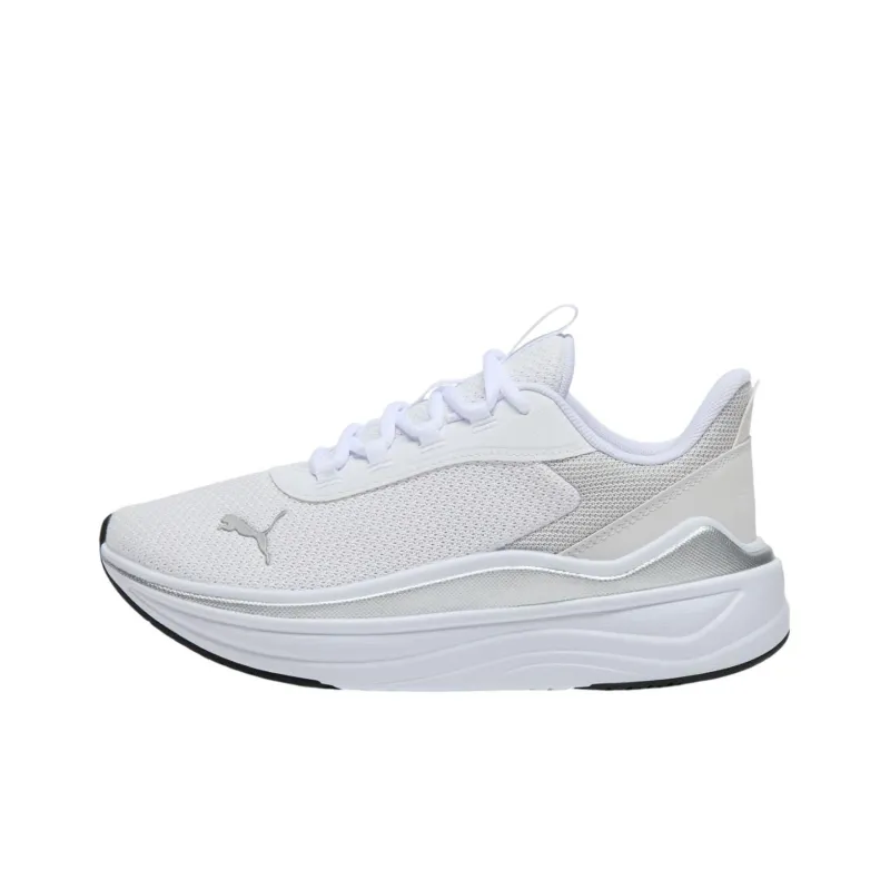 PUMA Softride Stakd Anti Slip Wear Resistant Low Top Running Shoes Women's White Gray-0