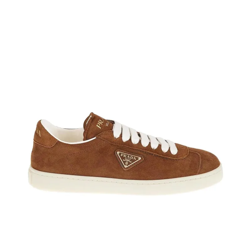 PRADA Low Top Skateboard Shoes Women's Brown-1