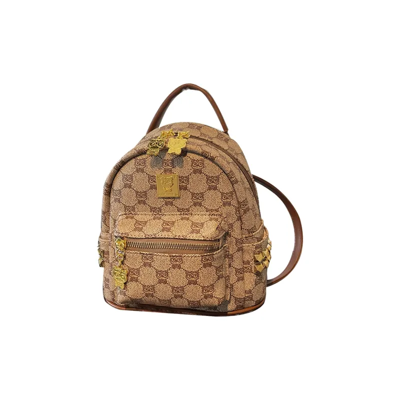 Morellybear PU Backpack Regular Women's Ecru/Pink/Brown/Black/Coffee-24