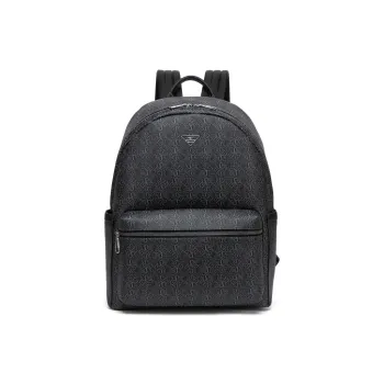 SEPTWOLVES PVC Polyvinyl Chloride Backpack Men's Black