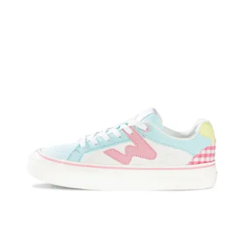 Ollieskate Wear Resistant Lightweight And Balanced Low Top Skateboard Shoes Unisex White Blue Pink