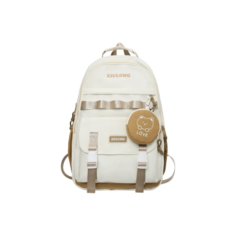 H YXIANG Nylon Backpack Regular Unisex Multicolor-3