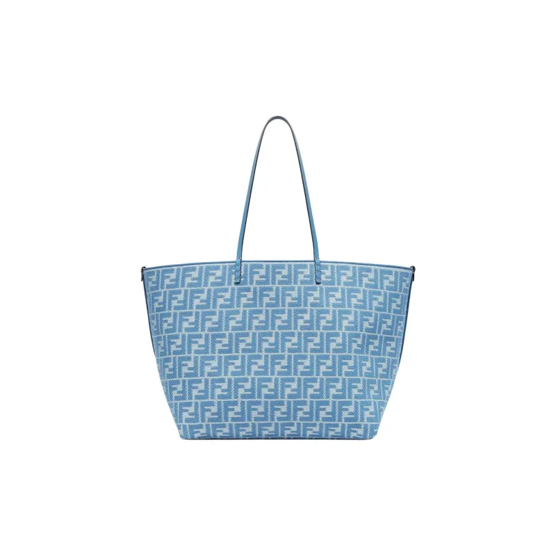 FENDI Jacquard Fabric Tote Bag, Shopping Bag, Handbag, Shoulder Bag Tubas Women's Blue-1
