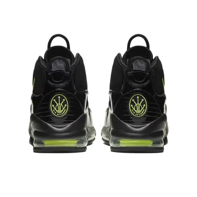 Nike Air Max Uptempo 95 Anti Slip Wear Resistant Mid Top Basketball Shoes Men's Black-4
