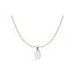 Natural Mother of Pearl Waterdrop Pendant with "O" Letter Chain