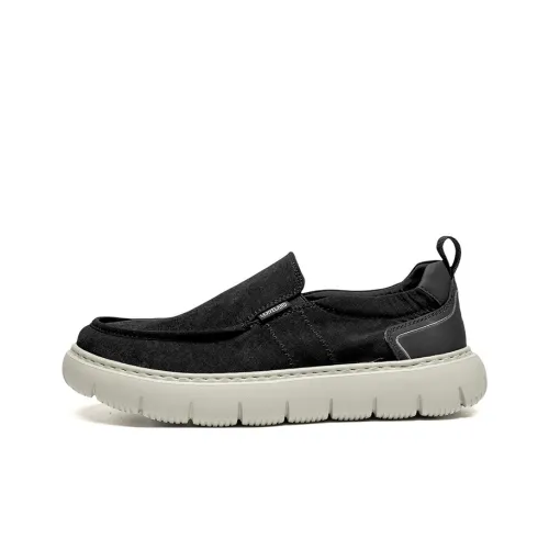 LEAVELAND Breathable Lightweight Low Top Canvas Shoes Men's