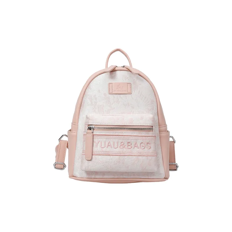 BGAY PU Backpack Regular Women's Gray/Pink/Blue-5