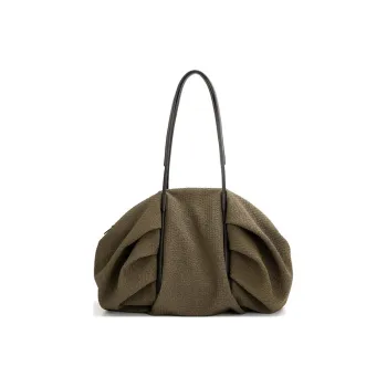 Wow Indo Fabric Shoulder Bag Large Size Women's Moss Green