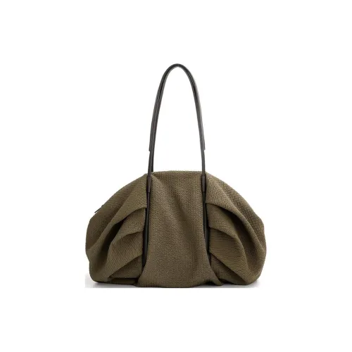 Wow Indo Fabric Shoulder Bag Large Size Women's Moss Green