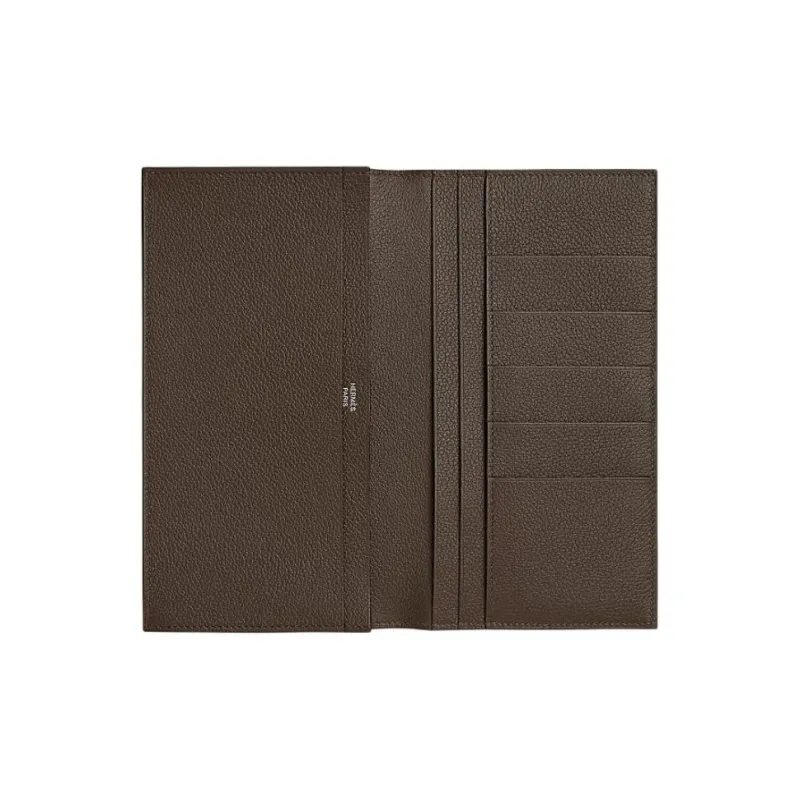 HERMES MC² Fleming Evercolor Calfskin Wallet Men's 4C Ecorce Bark Color-1