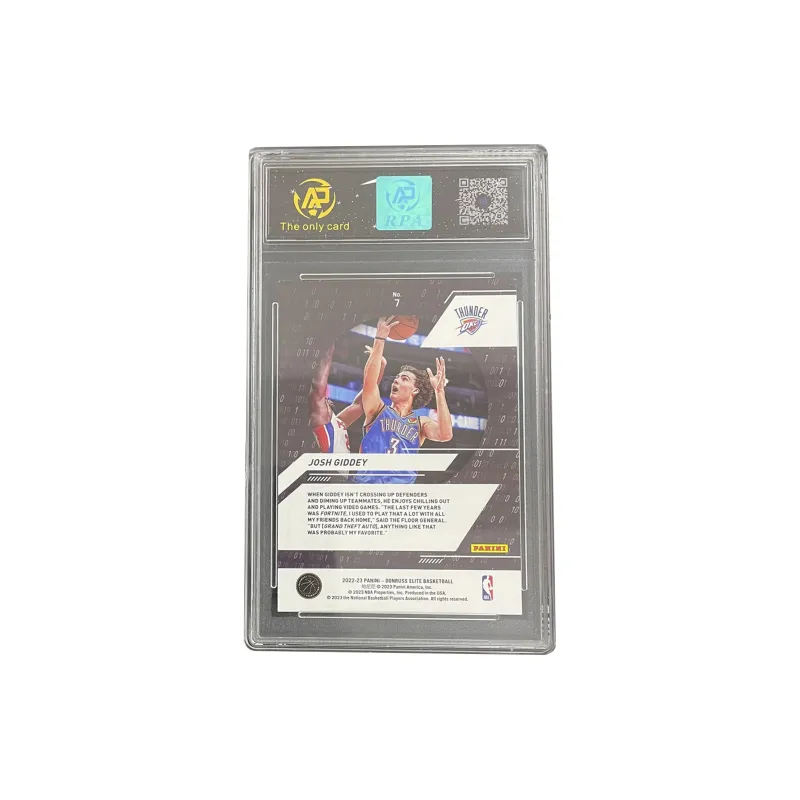 PANINI 2022 23 Elite, Thunder, Josh Giddey, Power Teca, Double Team RPA Teca, Player Card Graded Cards 1 Pc-1