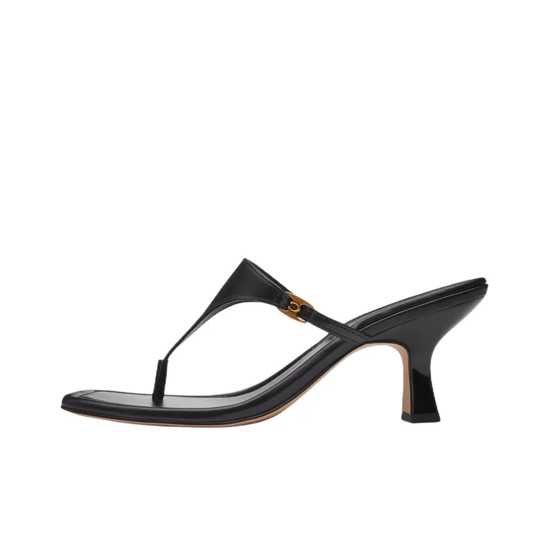 COACH Heritage Flip Flops Women's Black-0