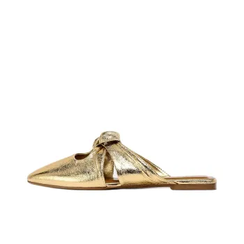 ZARA Abrasion Resistant Wrap toe Slippers Women's Gold