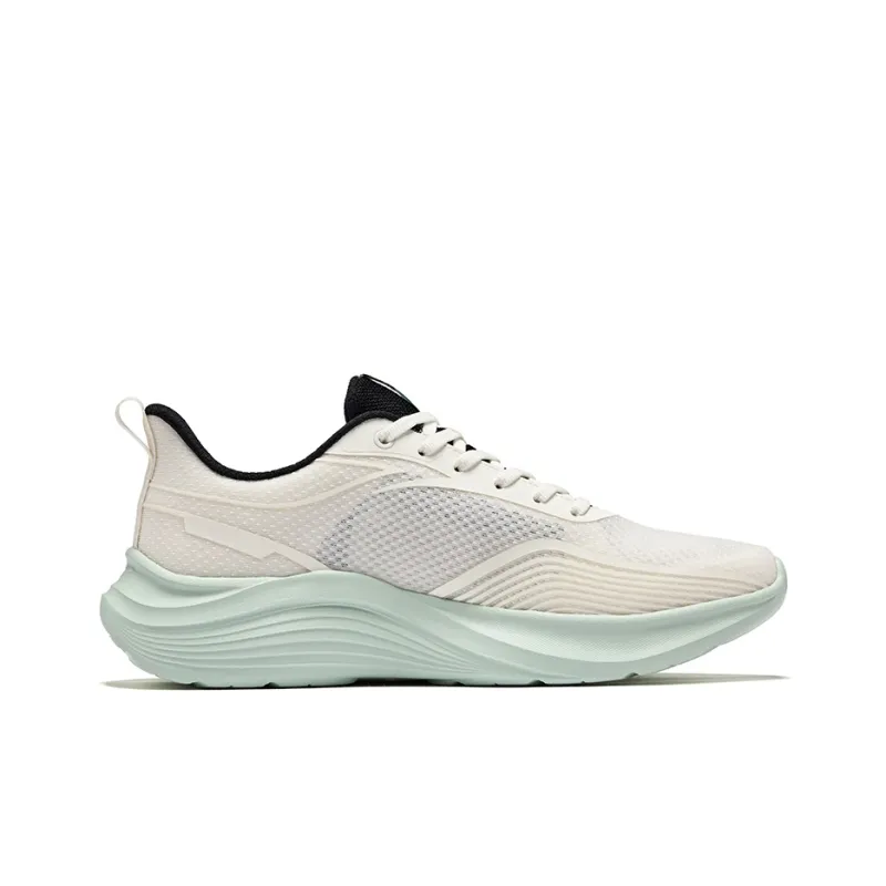 Erke Cushioning Lightweight Rebound Low Top Casual Running Shoes Men's Microcrystal White-1