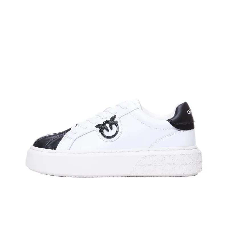 PINKO Logo Plaque Lace Up Sneakers Women's-0