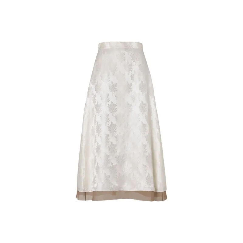 FENDI Patterned jacquard Midi Skirt-0