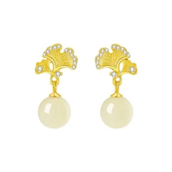 Lang Wind S925 Silver Stud Earrings Women's