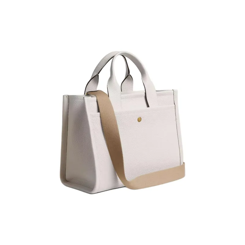COACH Cargo Leather Tote Bag, Shopping Bag, Shoulder Bag, Crossbody Bag, Handbag Tubas Women's White-1