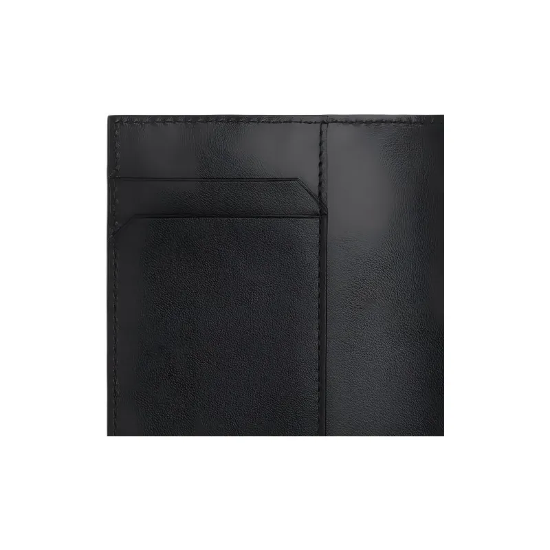 Bottega Veneta Intrecciato Calfskin Passport Holder Men's Black-4