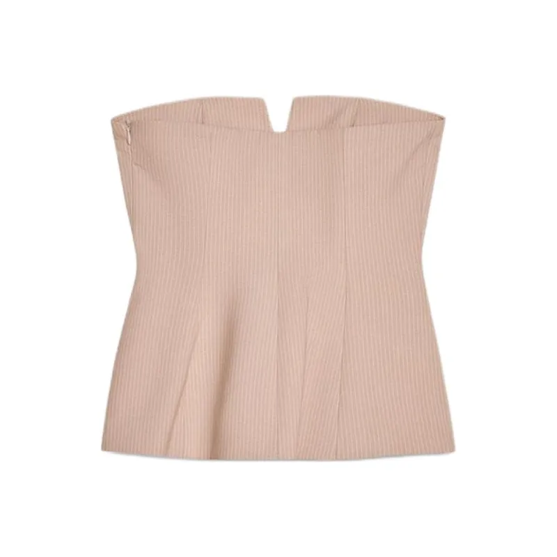ZARA Strapless Top Women's Light Peach Pink-1