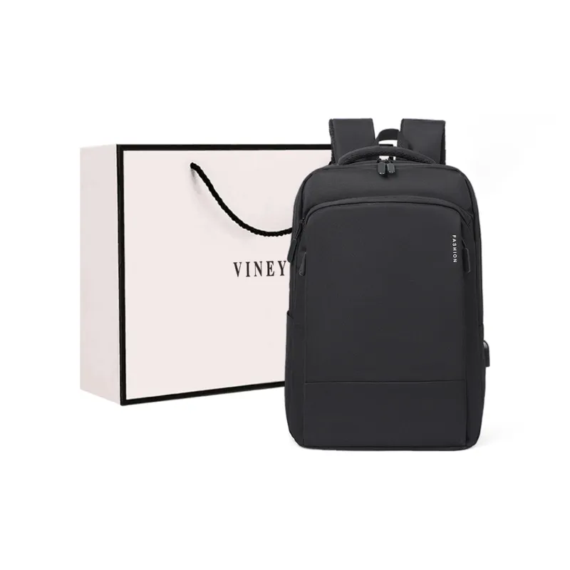 VINEY Oxford Backpack Regular Men's Black-0