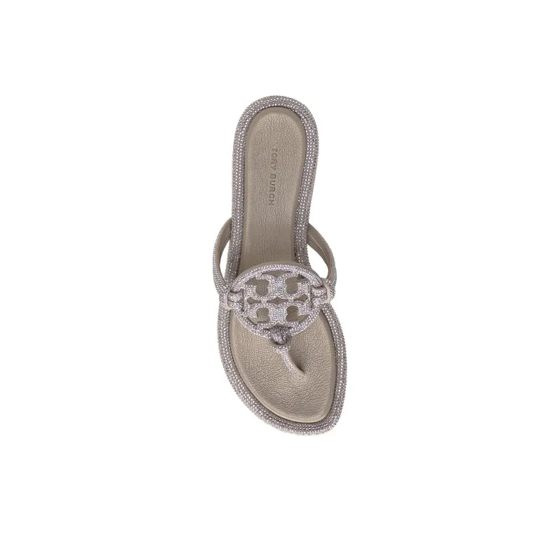TORY BURCH Miller Rubber Sole Slip Resistant Flip Flops Women's Brown-4
