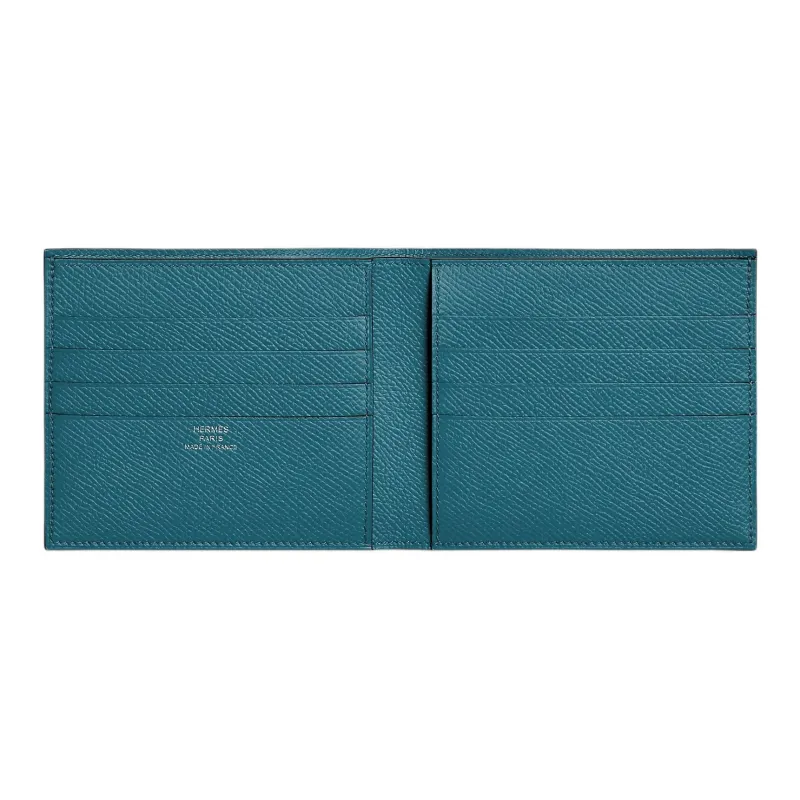 HERMES MC² COPERNIC Epsom Calfskin Wallet Unisex 1P Colvert Duck Green-1