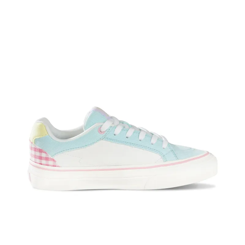 Ollieskate Wear Resistant Lightweight And Balanced Low Top Skateboard Shoes Unisex White Blue Pink-1