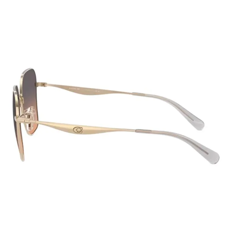 COACH Metal Irregular Shape Sunglasses Unisex Multicolor-2