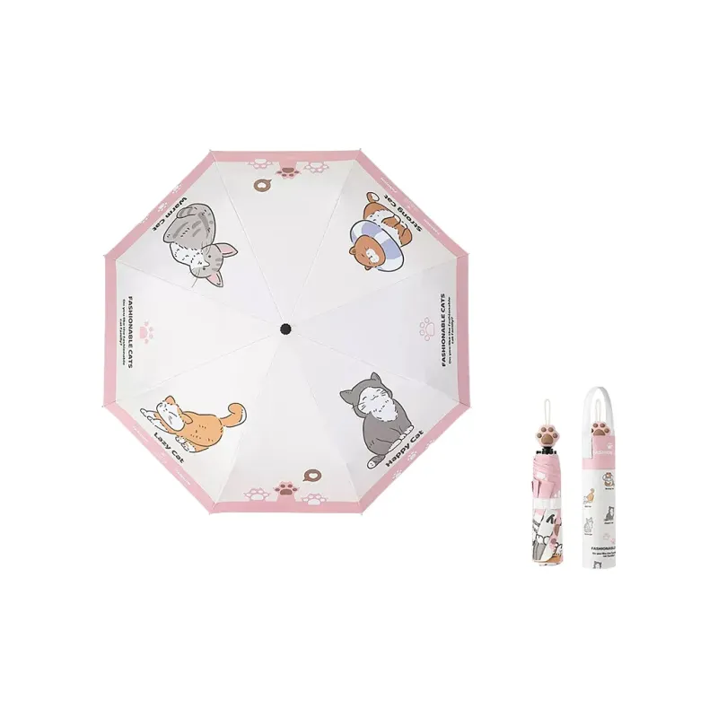 Toureba Umbrellas Beige Black Pink-6