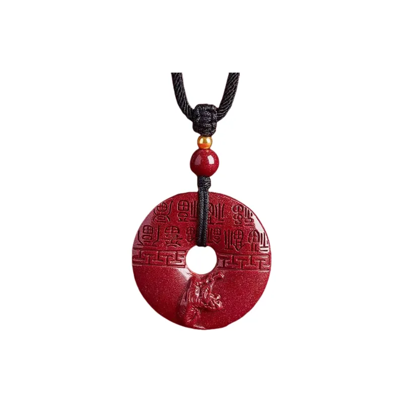 Lingxiang Yurun Cinnabar Necklaces Unisex-8