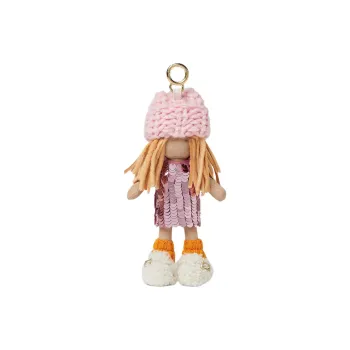 FENDI Zinc Alloy, Mink Fur, Goatskin, Sheepskin, Cotton Fleece, Polyester Pendants Unisex Pink