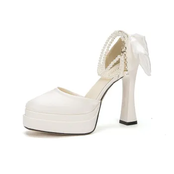 Bamiti Chunky Heel High Heels 11cm Women's