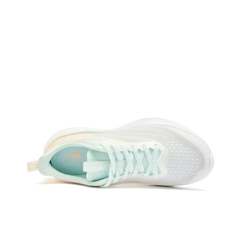 QIAODAN Cushioning, Slip Resistant, And Abrasion Resistant Low Top Casual Running Shoes Women's White Orange-3