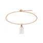 Mother of Pearl Cube Pendant+O Letter Chain